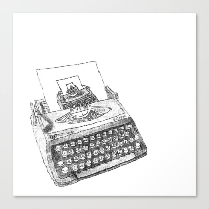 Typewritten Typewriter... writer... er... Canvas Print