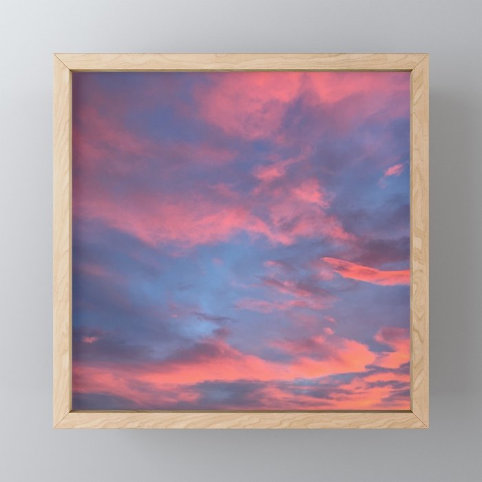 Cotton Candy Clouds Framed Mini Art Print By Mspitaletto Society6