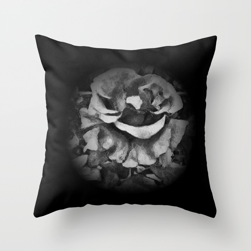 Black Rose Painting Style Black And White Art Gift Throw