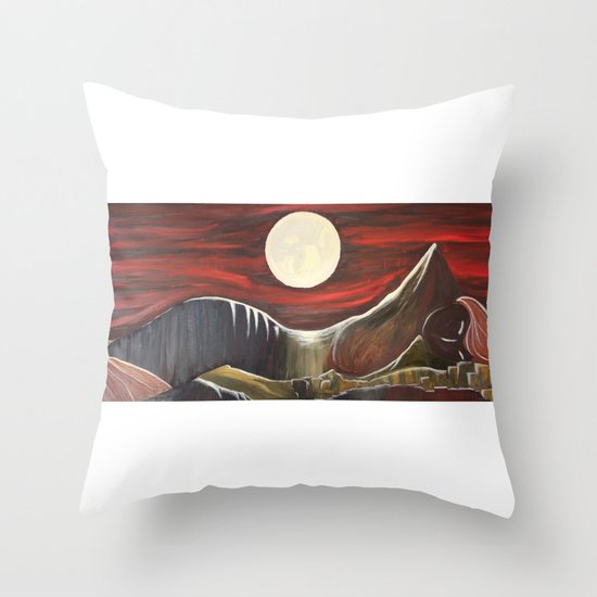 Gaia and Luna Grande Throw Pillow