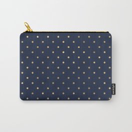 Elegant Gold Polka Dots Carry-All Pouch