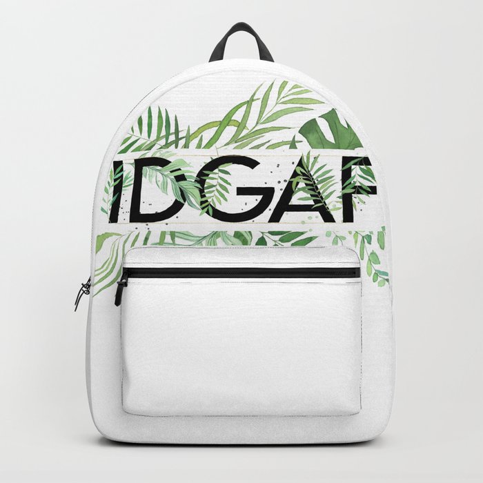 IDGAF Jungle Green Backpack