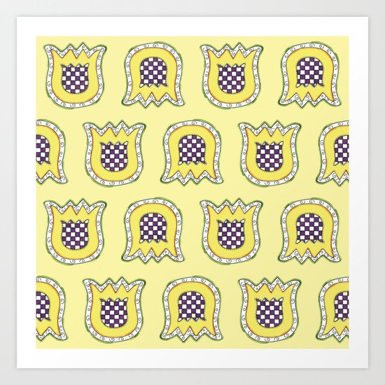 Topsy Turvy Tulips Art Print