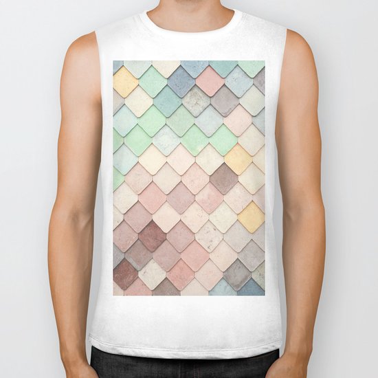 Cute Rainbow Scales Biker Tank