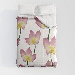 Seamless floral lotus pattern. Comforter