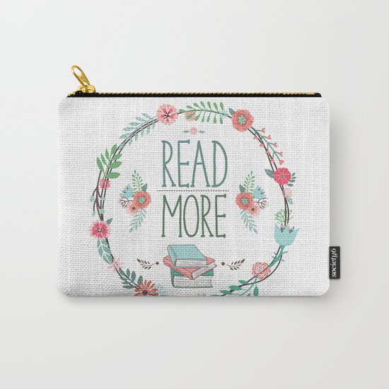 Read More Floral Wreath Carry-All Pouch