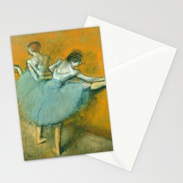Degas Painting - Dancers at the Barre, 1900 Stationery Card