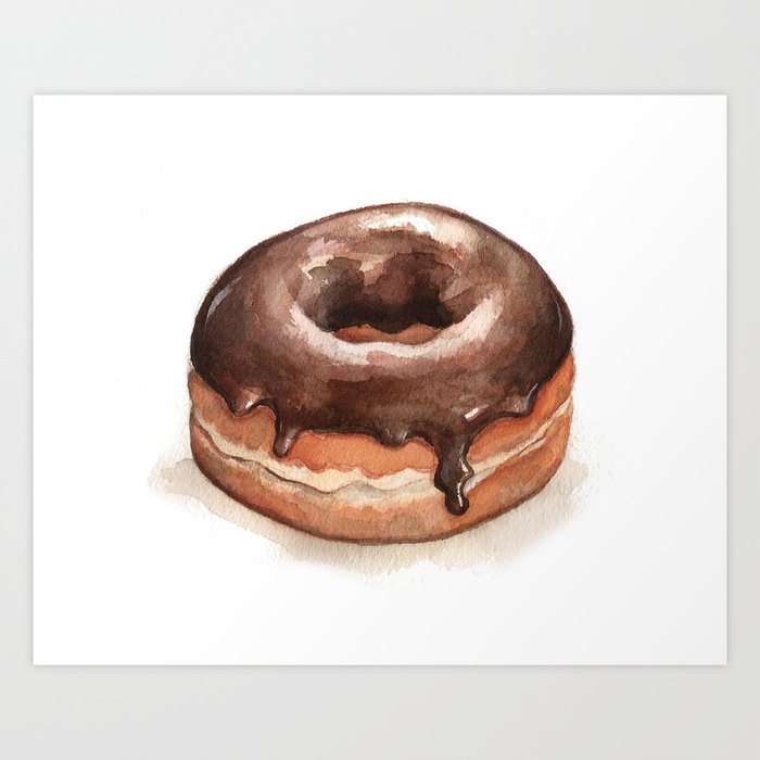Chocolate Donuts Art Paintings Prints Canvas Poster Home Ornaments Gift 