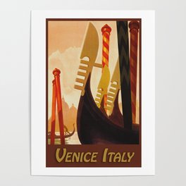Venice Italy Vintage Travel Poster