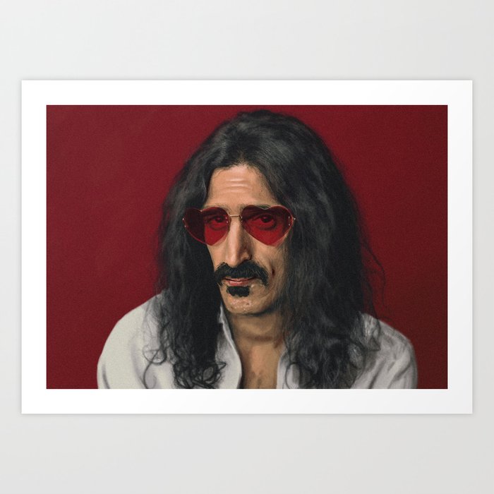 Zappa Heart Shape Glasses Art Print