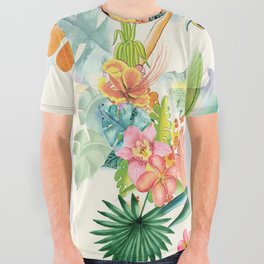 Vintage Hawaiian Travel Poster All Over Graphic Tee