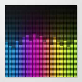 Equalizer Rainbow Music Lover Sound Engineer Audio Pattern Canvas Print