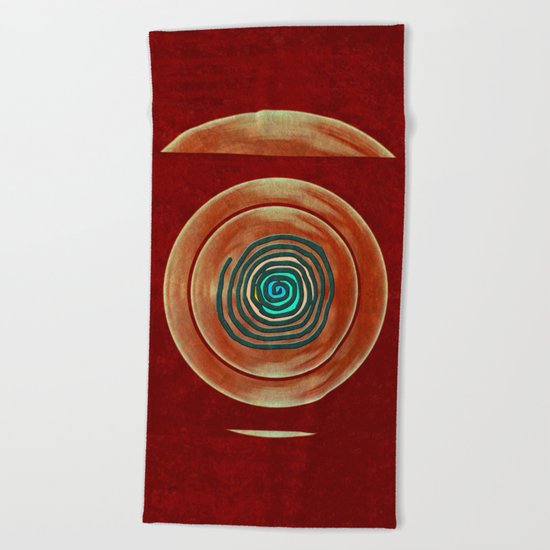 Tribal Maps - Magical Mazes #02 Beach Towel