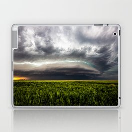 Sublette Splendor - Supercell Thunderstorm Over Wheat Field in Kansas Laptop Skin