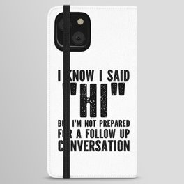 Funny Introvert Saying iPhone Wallet Case