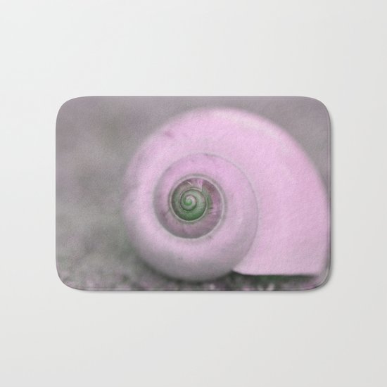 Dream of last summer III - Snail shell in pink on #Society6 Bath Mat