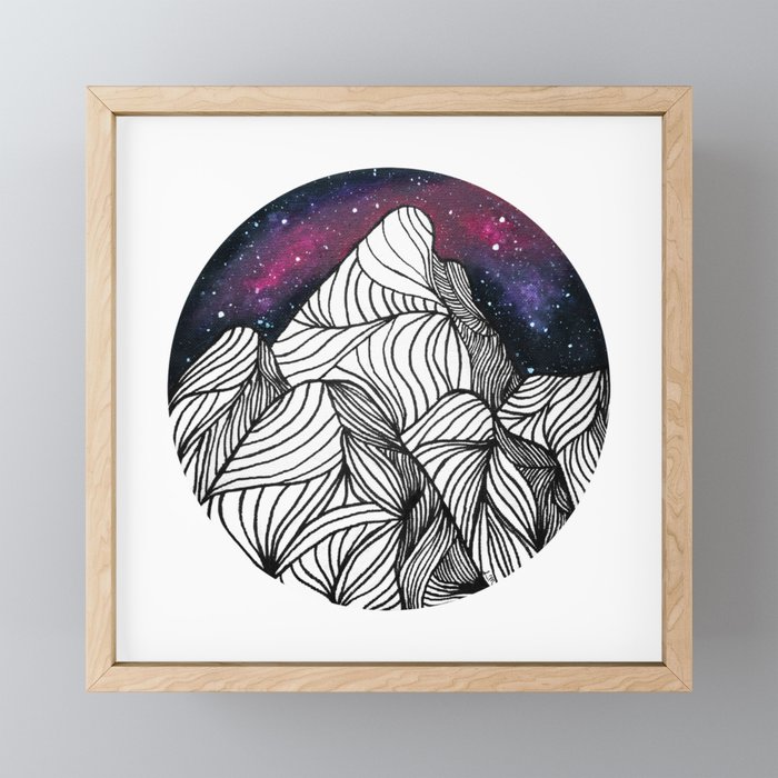 Cosmic Peak Framed Mini Art Print