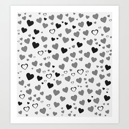 Vintage heart pattern for valentine's day Art Print