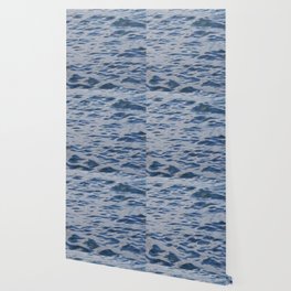 Deep blue wavy water Wallpaper