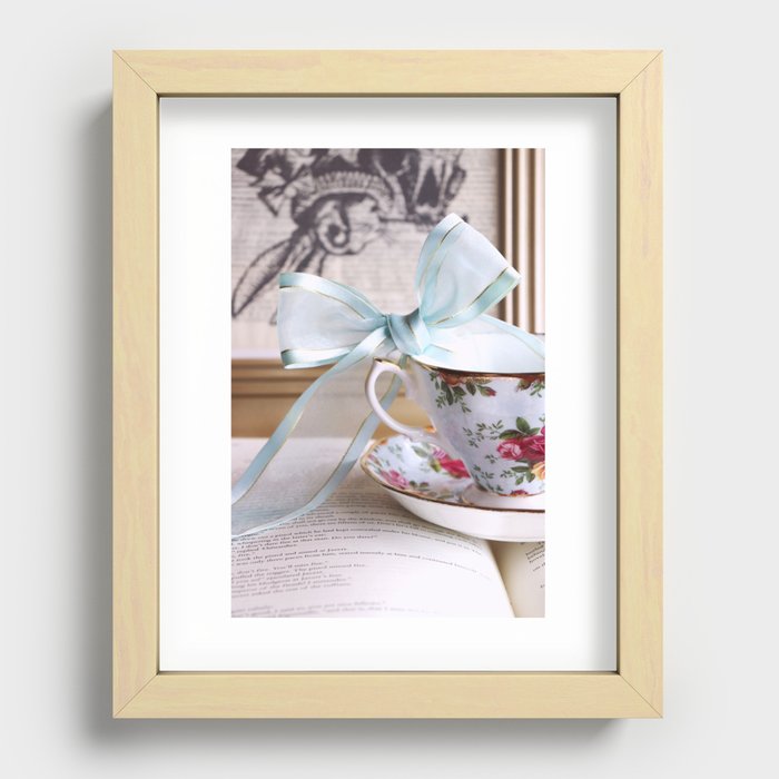 Teacup & Ribbon Recessed Framed Print