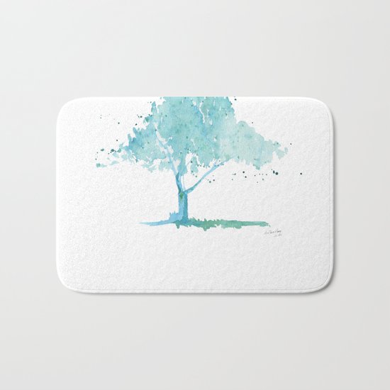 Blue tree Bath Mat