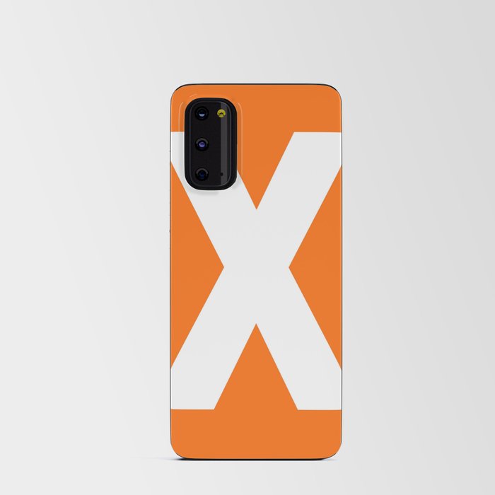 Letter X (White & Orange) Android Card Case