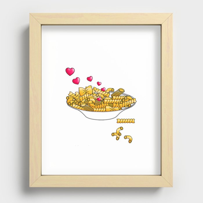 Macaroni and Cheese Love Recessed Framed Print