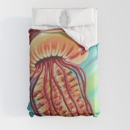 Jellyfish in the sea Comforter