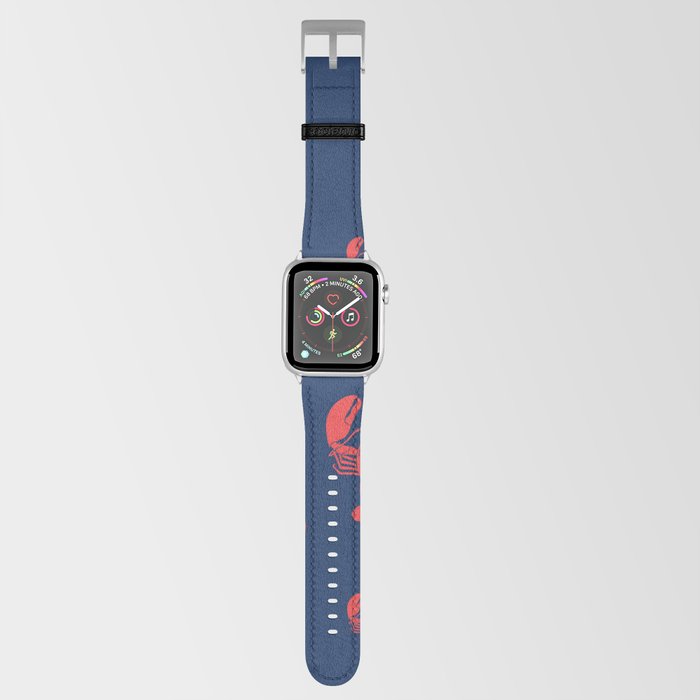 Lobster Squadron on navy background. Apple Watch Band