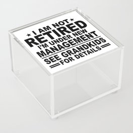 Funny Retired New Management Grandkids Acrylic Box