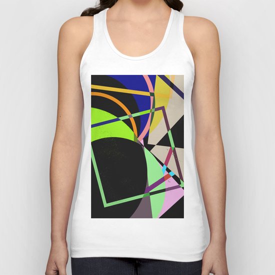 Retro Pastel X - Abstract, geometric, scandinavian pattern artwork Unisex Tank Top