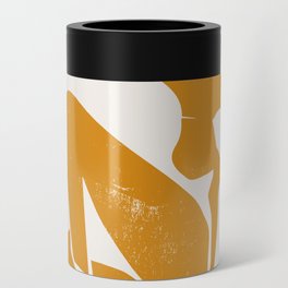 Female Matisse Print in Yellow with Beige background Can Cooler