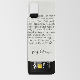 "Let us hear the conclusion of the whole matter: Fear God, and keep his commandments: Android Card Case