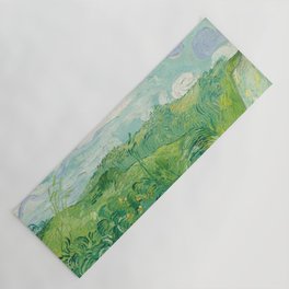Green Wheat Fields, Auvers, 1890, Vincent van Gogh Yoga Mat