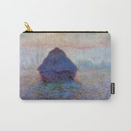 Claude Monet Grainstack, Sun in the Mist Carry-All Pouch
