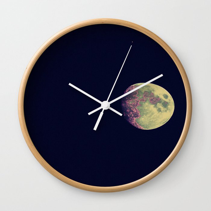 Two Stars and a Moon Wall Clock