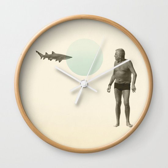 shark bate Wall Clock