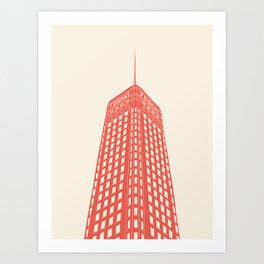 Foshay Tower Minneapolis, Red Art Print