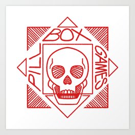 Pillbox Games Logo (RED) Art Print