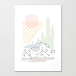 the rhino Canvas Print