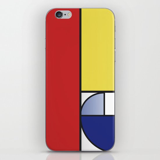 Mondrian vs Fibonacci iPhone & iPod Skin