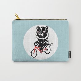 Black Tiger and Bicycle (It's hard to pedal because his legs are not long enough) Carry-All Pouch