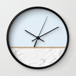 Duck Egg Blue Wall Clocks For Any Decor Style Society6 Depicting an oriental japanese scene with bursting fireworks over a calming architectural landscape, in a calming duck egg blue textured substrate. society6