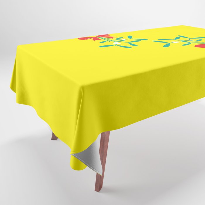 Two Bows Mistletoe Tablecloth