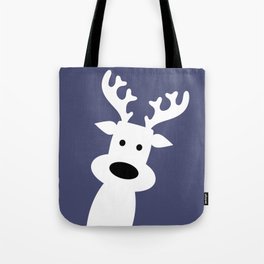 Reindeer on blue background Tote Bag