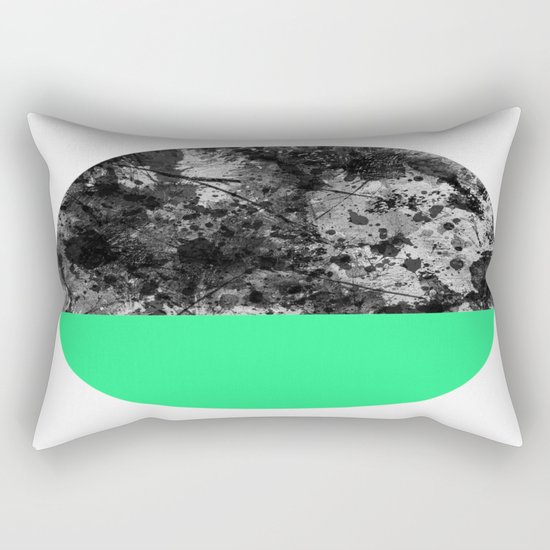 Bathing Moon (In Green) Rectangular Pillow