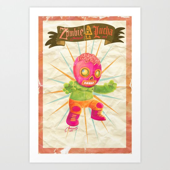 zombie ala lucha Art Print