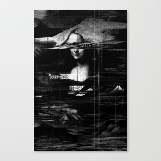 Mona Lisa Glitch Canvas Print