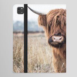 Highland Cow Landscape iPad Folio Case