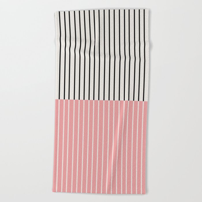 Color Block Lines XIV Beach Towel